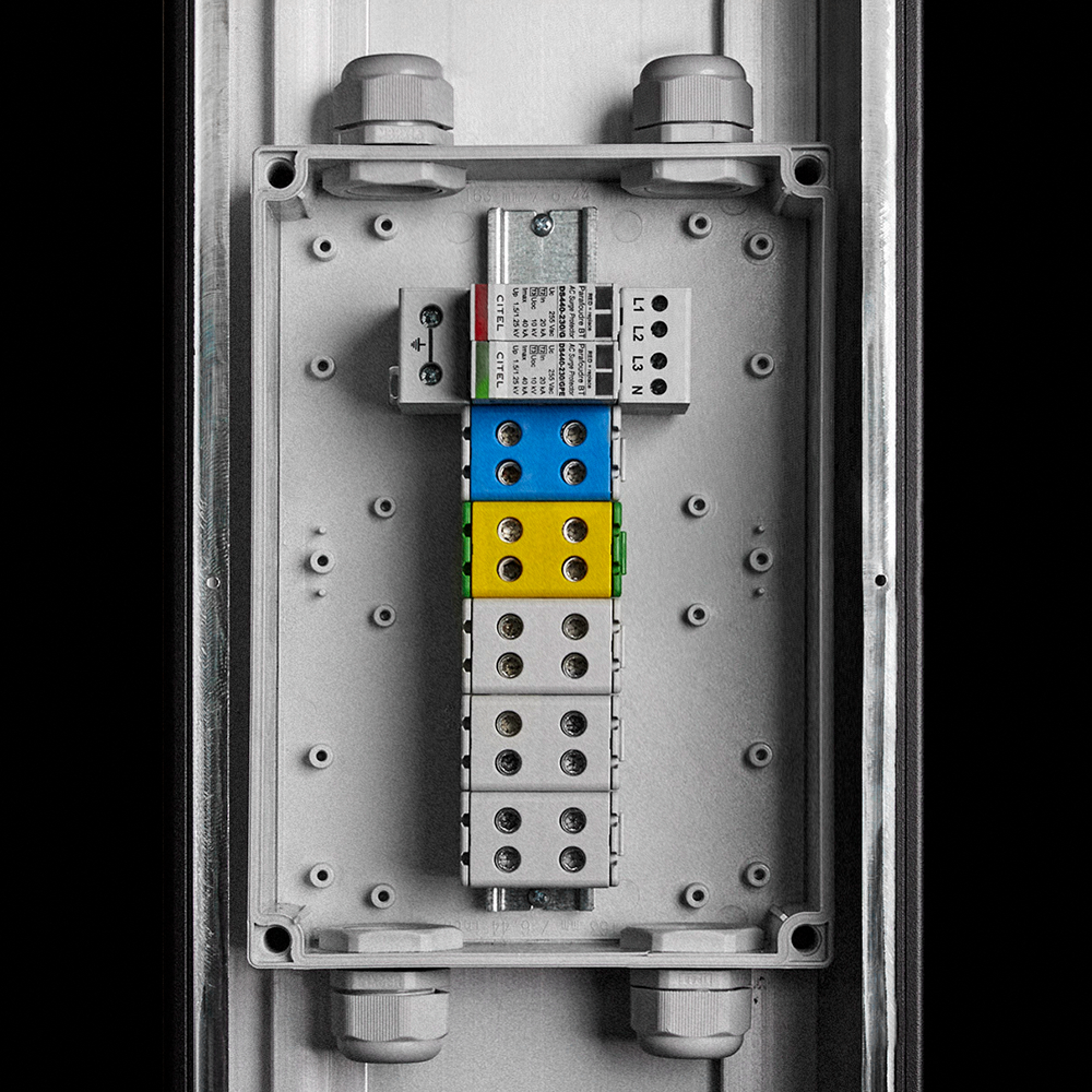 Fibox-koblingsboks (inkl. transientbeskyttelse)
